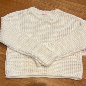 Design History Girls XL Cozy White Knit Sweater